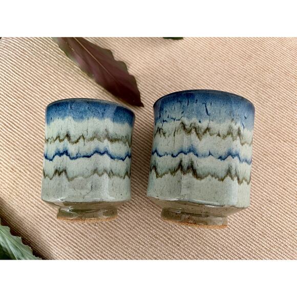 Handmade Studio Pottery Mugs, Vintage Tea/Coffee Cups, Mid Century Barware Retro - Picture 3 of 10
